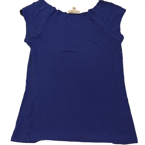 Ph8 Tee shirt T tank Small Navy Blue w. Sequence - Picture 2 of 4